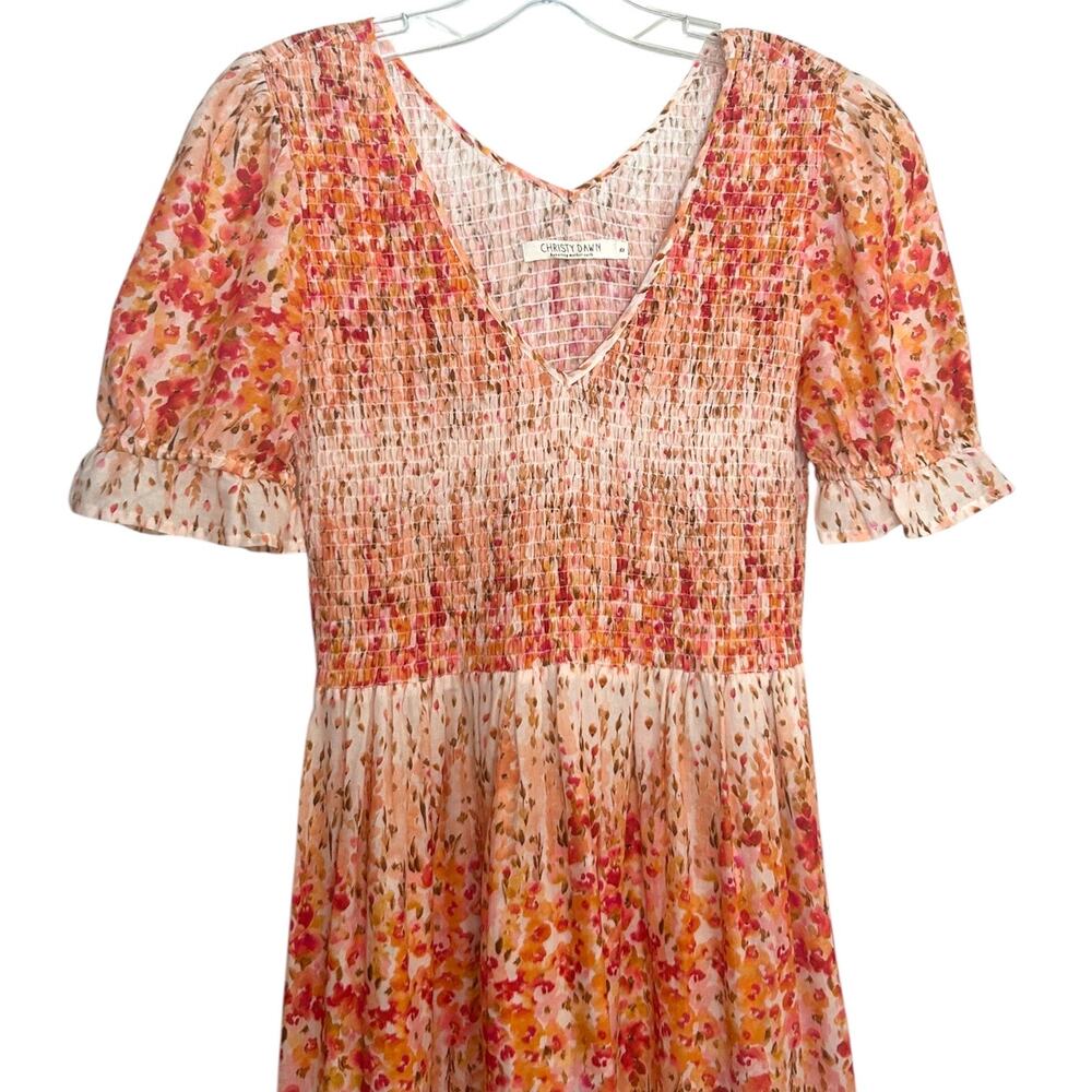 Christy Dawn, Women's 'The Brooklyn' Maxi Dress, Sunset Gladiola, Orange X-Small - Picture 4 of 12
